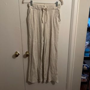 monrow flare pants waffle knit